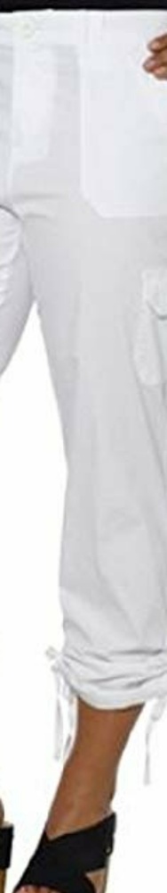 SOLD 7/20🌾  🌅White Runched Side Tie Capris - Picture 3 of 8